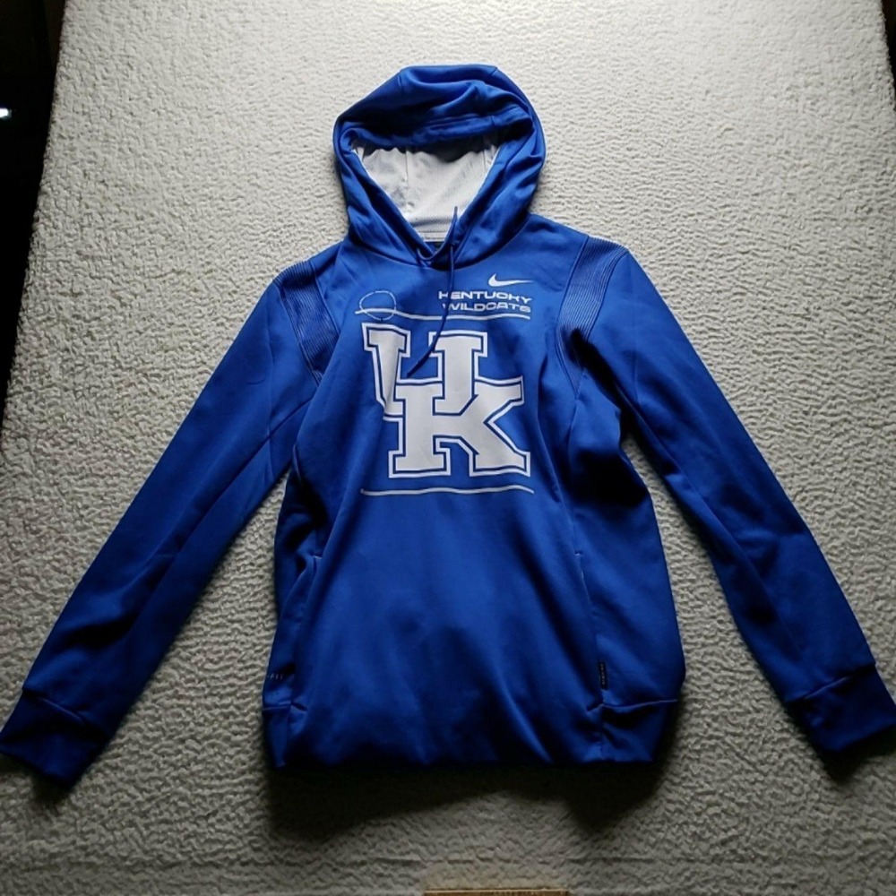 Kentucky Wildcats Sweatshirt Hoodie Mens Medium Blue NCAA Nike Dri Fit Logo